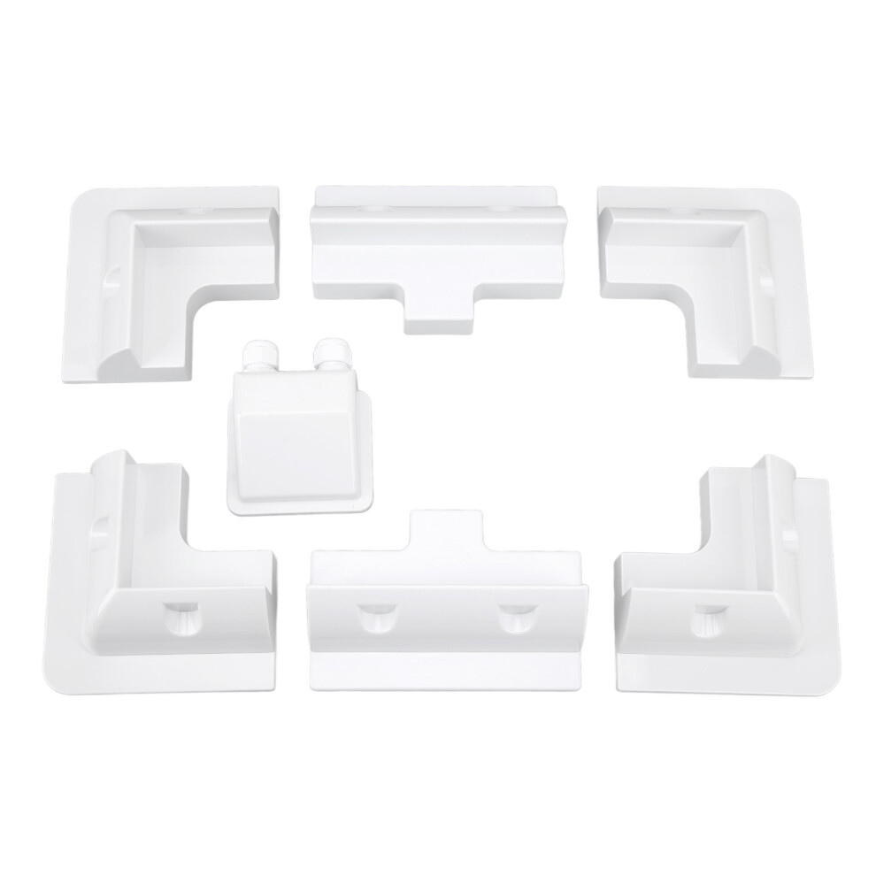 7Pcs Roof Corner Bracket Abs Drill Free Solar Panel Fixing Bracket Kit White For Rv Yacht Bungalow 8221320659736