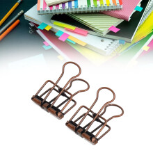80 Stück Hohle Binderclips 0,7 Zoll Lila Bronze