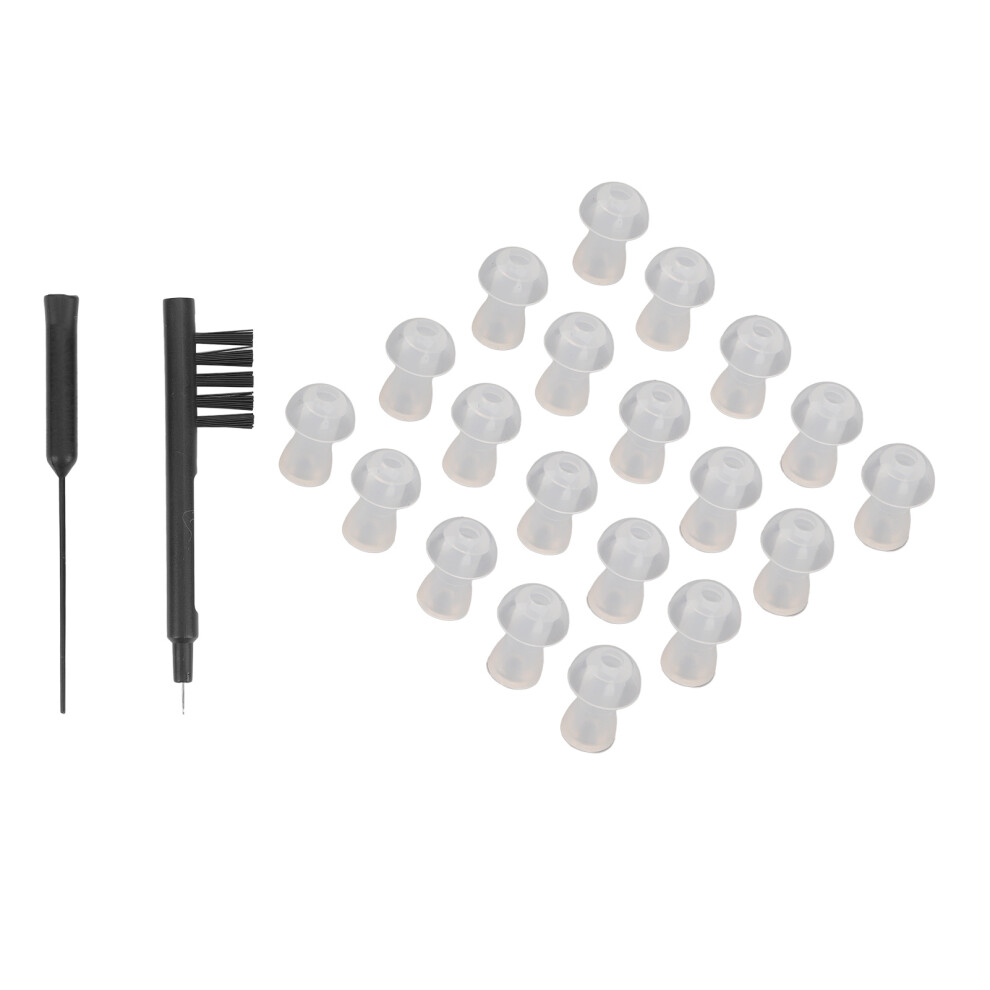 Hearing Amplifier Dome Ear Tip Earplug Set Hearing Amplifier Cleaning Brush Tool Accessories with Storage Box S