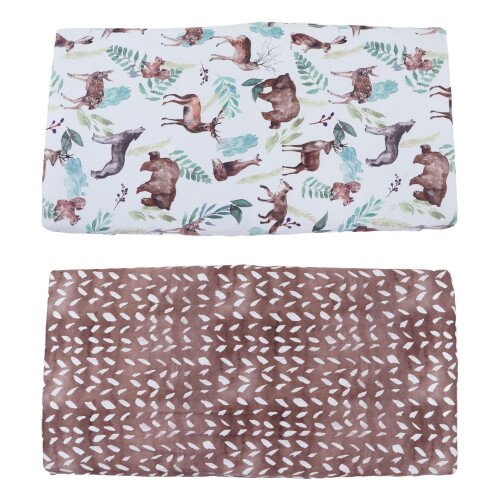 Juego de sábanas para moisés de 2 piezas – Rectangular/Oval transpirable