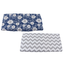 2Pcs Baby Crib Sheets Cotton Yarn Detachable Print Fitted Crib Sheet for Replacement Standard Crib Toddler Mattresses