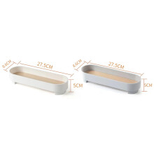 Schmaler Arc Tablett 27.5x8.6x5 cm Grau Oval Aufbewahrung
