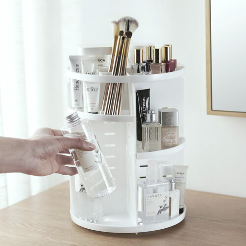 Rotierender Kosmetik-Organizer 360-Display Weiß 2