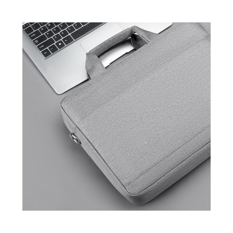 Laptop Bag Carrying Case Briefcase Waterproof Oxford Cloth Large Capacity For Work Office 15In Grey 8721320670354