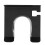 Schwarzer Edelstahl-Haartrocknerhalter 7,1 oz 11