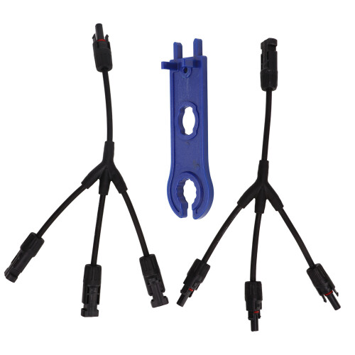 2 piezas Conector PV en Y 50 A 1500VDC MMMF+FFFM 1