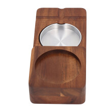 2-in-1 Holz-Whiskey-Tablett und Zigarrenhalter, quadratisch