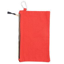 Orange Canvas-Werkzeugtasche mit Reißverschluss und Karabiner