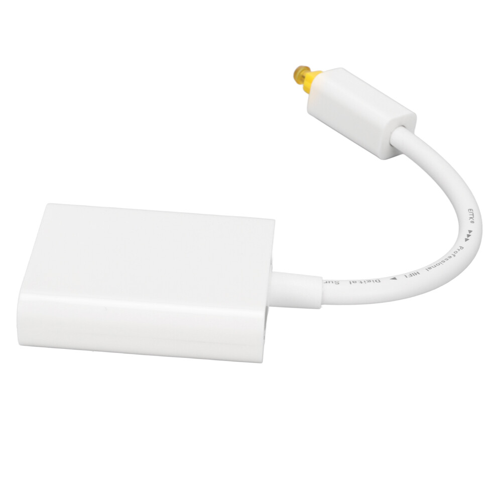 Optical Cable Splitter 1 In 2 Out Surround Sound Digital Optical Fiber Sound Cable For Dvd Cd Player Computer Amplifier White 8211320678806
