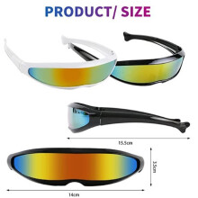 Gafas de fiesta espacial 2 piezas negro blanco PC cosplay