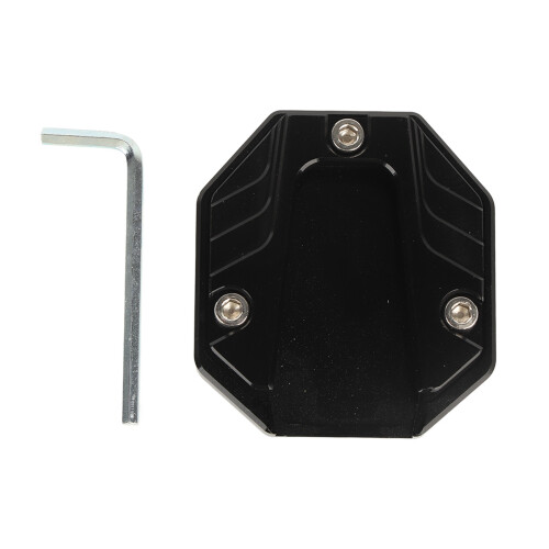 Motorcycle Side Stand Plate Pad High Strength Kickstand Pad Plate Support Accessory Black 1