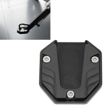 Motorcycle Side Stand Plate Pad High Strength Kickstand Pad Plate Support Accessory Black