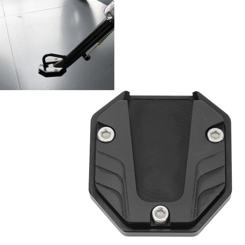 Motorcycle Side Stand Plate Pad High Strength Kickstand Pad Plate Support Accessory Black