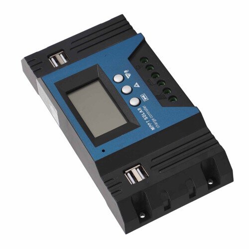 Controlador solar 60A 12V/24V negro ABS LCD 4 USB 2