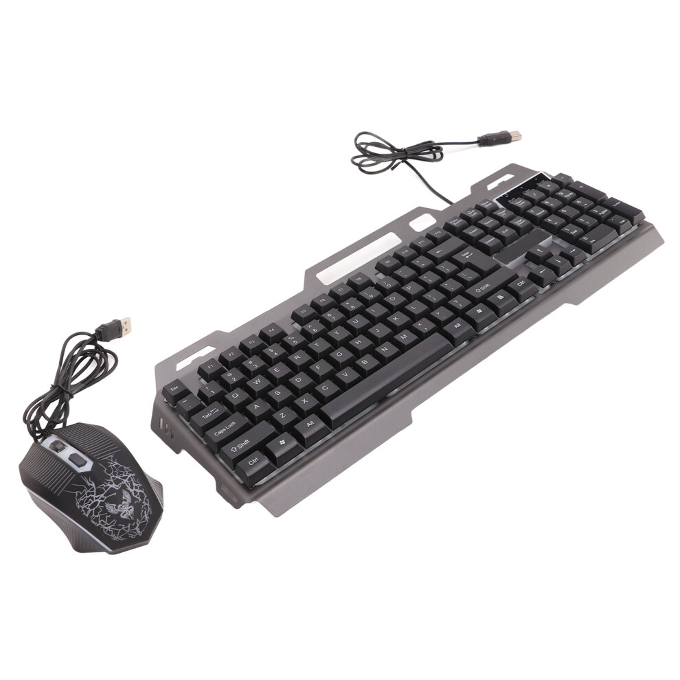 Gaming Keyboard And Mouse Combo 104 Keys Ergonomically Mechanical Feel Wired Usb Gaming Keyboard Mouse Set 8791320687645