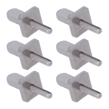 6 Stk. M4 316SS Fin-Schrauben, 34x14x14mm, Silber