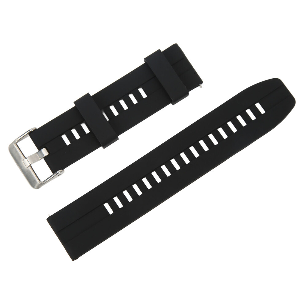 Smartwatch Strap Soft Silicone Smartwatch Wristband Bracelet Replacement For Huawei Gt2 Gt2e 20Mm Black 8071320691959