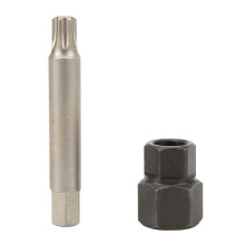 Werkzeugsatz aus Stahl für Lichtmaschinen: 17-mm-Nuss, 75-mm-Bit