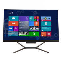 23.8in All In One Desktop Black Touchable for Intel CPU 1920x1080 HD Large Screen for Windows10 with Camera 100‑240V 8G 64G UK Plug