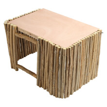 Casita de madera de manzano para mascotas pequeñas 31,5 x 20,5 x 19 cm