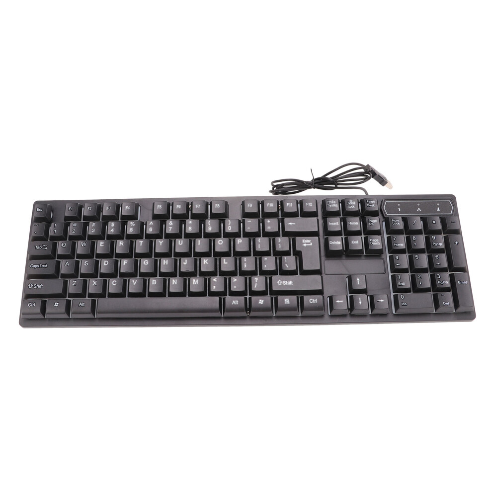 Light Keyboard Colorful Stable 104Keys Suspended Keycap Wired Mechanical Gaming Keyboard