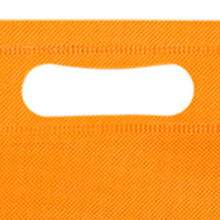 50 Stück orangefarbene Non-Woven-Tragetaschen, ausgestanzt, 25x35cm