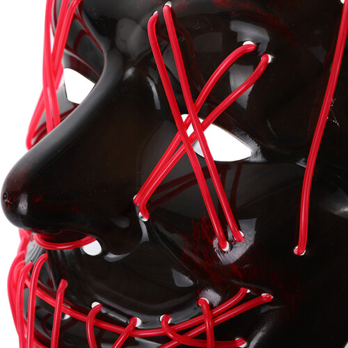 Rote LED-Halloween-Lichtmaske, 3,2 Unzen/90 g PP