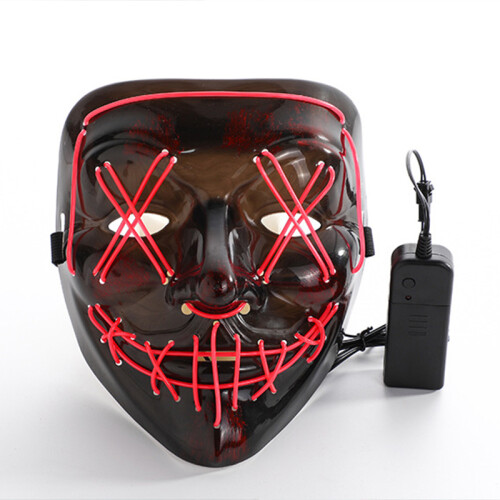 Rote LED-Halloween-Lichtmaske, 3,2 Unzen/90 g PP 2