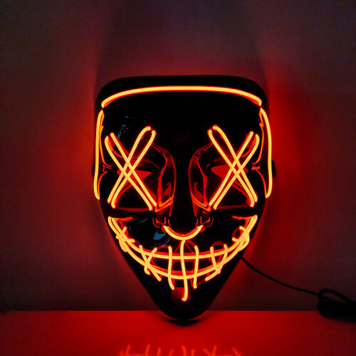 Rote LED-Halloween-Lichtmaske, 3,2 Unzen/90 g PP 1