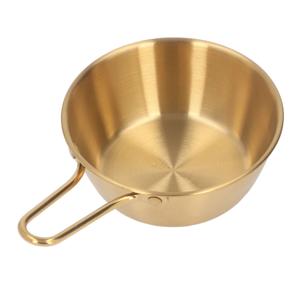 Bowl Stainless Steel Simple Design Anti Scalding Bowl with Handle for Camping Hiking Gold-image-OPC-PHV2YTX-NEW