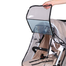 Transparente Kinderwagen-Regenhaube 358 g Schwarz