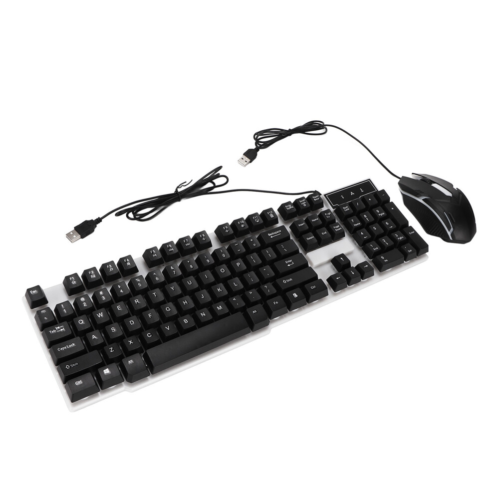 104 Key Keyboard Mouse Set Backlight Usb Colorful Ergonomic Stable Backlit Keyboard Mouse Combo 5041320697513