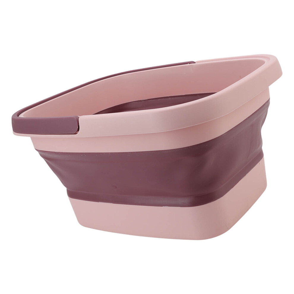 Pink Foldable Foot Tub Portable Silicone Foot Massage Bath Bucket Household Foot Spa Basin