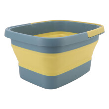Bañera para pies plegable - silicona, verde desplegada 23cm