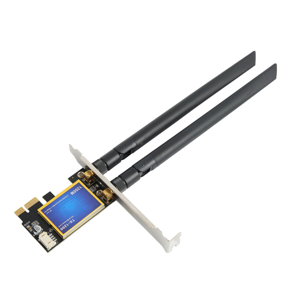Pcie Wifi Card 2.4G 5G Dual Band 1200Mbps Bluetooth 4.0 Pcie Wifi Card Desktop Wireless Network Adapter 8731320705277