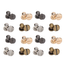 40 Stück Messing-Chicago-Schrauben 7x5mm für Lederhandwerk DIY Gürtel Tasche