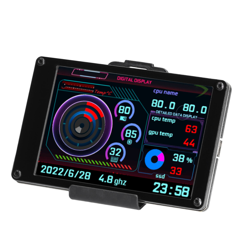3.5 Inch Ips Lcd Monitor Display Computers Monitor Cpu Gpu Monitoring Sub-Screen Support Raspberry Pi Wins Linux System 4991320712321