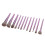 12 Stück lila tragbares Make-up-Pinsel-Set Foundation 9