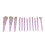 12 Stück lila tragbares Make-up-Pinsel-Set Foundation 2