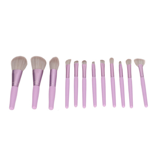 12 Stück lila tragbares Make-up-Pinsel-Set Foundation 1