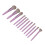 12 Stück lila tragbares Make-up-Pinsel-Set Foundation 15
