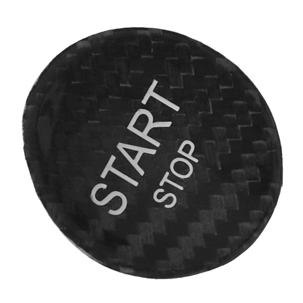 Engine Start Stop Button Switch Cover Carbon Fiber Ignition Starter Switch Sticker Replacement For Peugeot 408 308S 508 Black 5031320713207