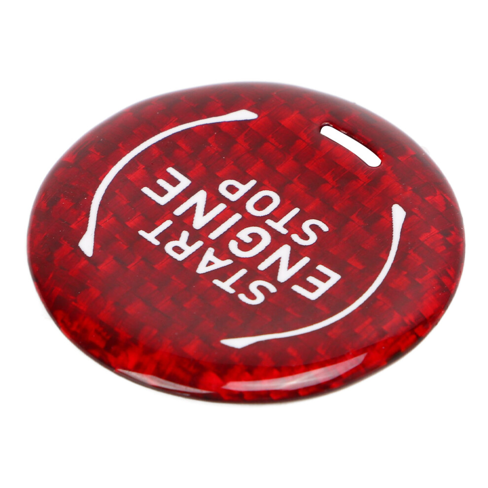 Car Engine Start Stop Button Cover Trim Carbon Fiber Replacement For Corvette C8 2020 To Present Red 9351320713233
