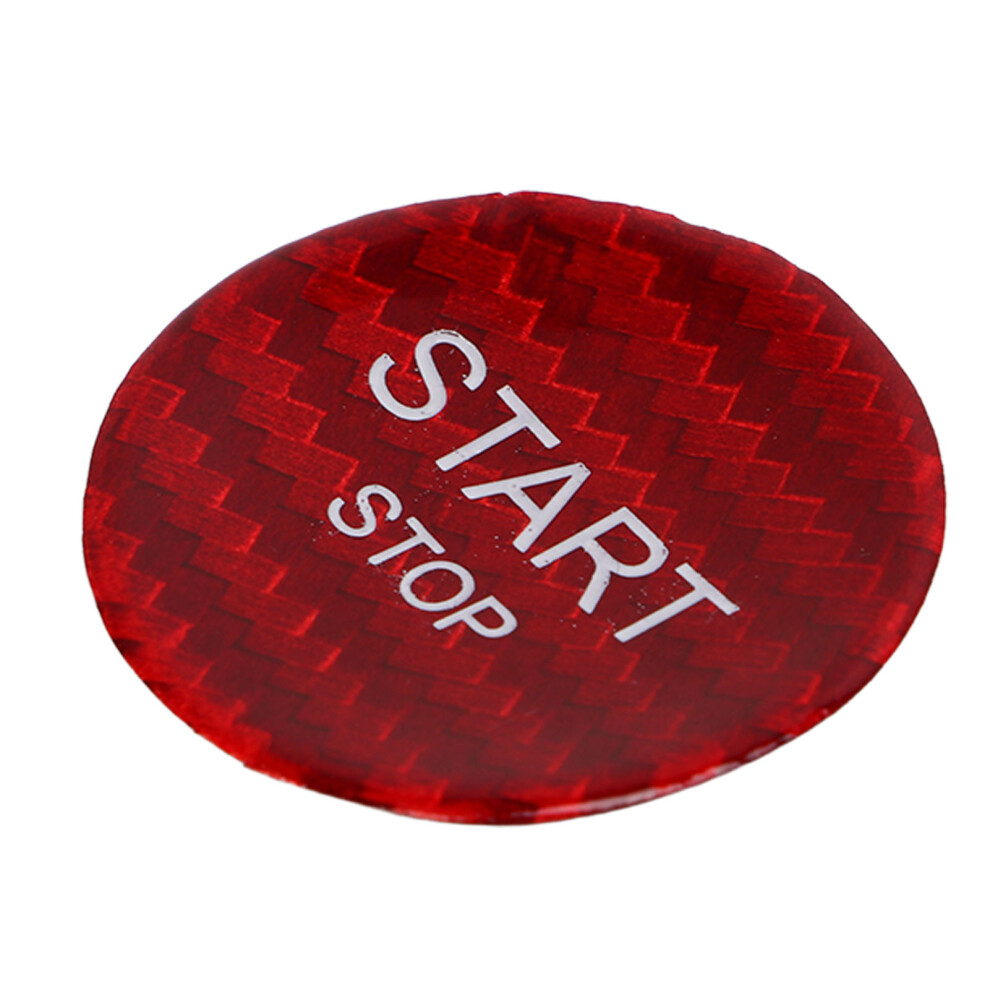 Engine Start Stop Button Switch Cover Carbon Fiber Ignition Starter Switch Sticker Replacement For Peugeot 408 308S 508 Red 5051320713250