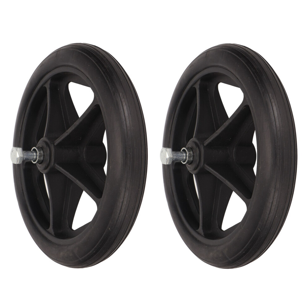 2Pcs Wheelchair Wheel 6.5in Rubber Low Noise Walker Caster Replacement Part for Rollator