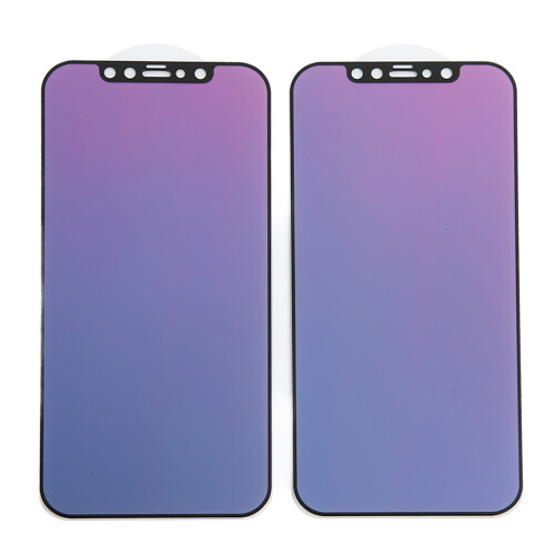 2 Stück iPhone 12 6,1 Zoll Gradientfarbe gehärtetes Glas 1