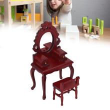 1:12 Puppenhaus-Frisiertisch rote Birke 15 x 5 cm