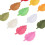 80 Stück Cartoon-Blatt-Patch-Set – bunt, zum Aufbügeln 5