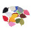 80 Stück Cartoon-Blatt-Patch-Set – bunt, zum Aufbügeln 8