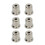 6 Stück Recordative Edition Thru-Body Messing-Silber 14